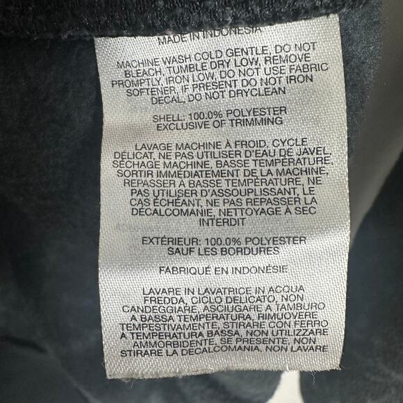 Columbia Womens Funnel Neck Long Marble Pattern Black Fleece Sweatshirt Small - Picture 8 of 10